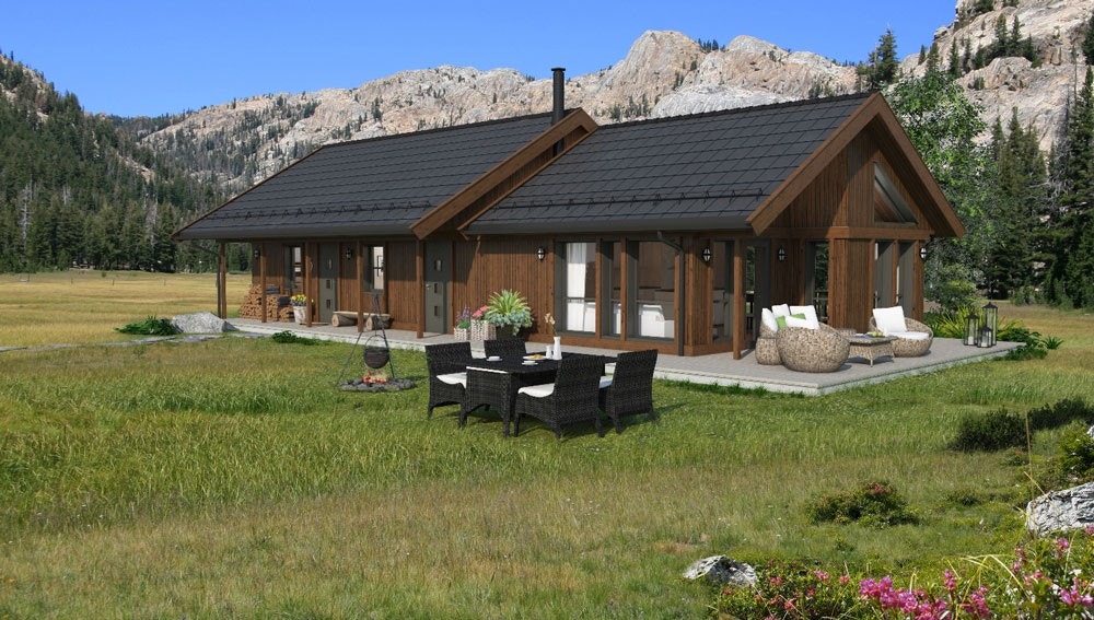 Blånes hyttemodell Origial 3. Se priser og info på vedlagte prospekt.
(Ferdig hytte kan avvike noe fra rendret tegning) Galleribilde