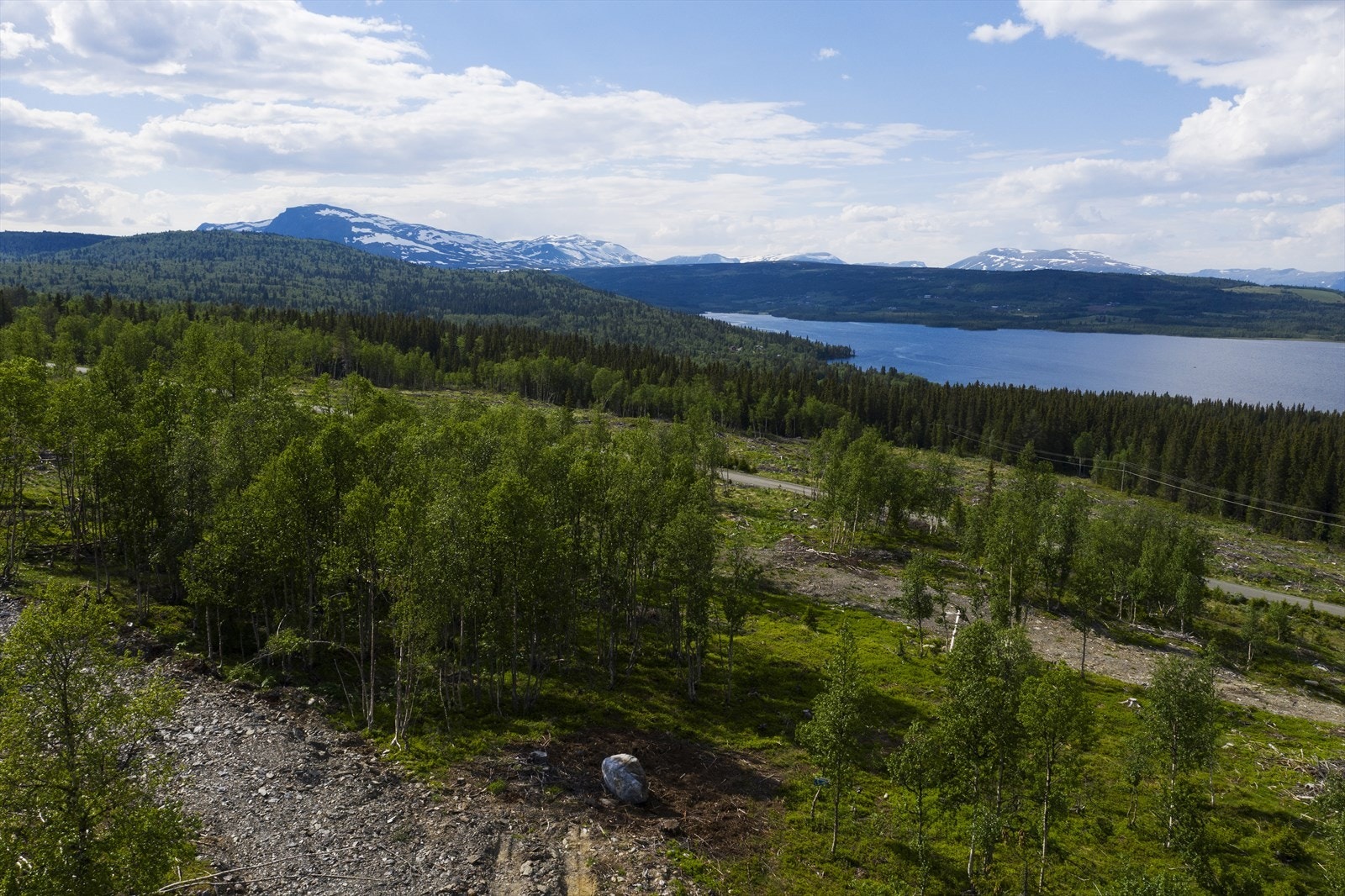 Dronebilde av området Galleribilde