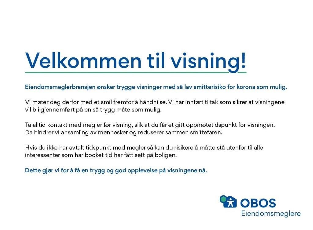 Info om påmelding til visning. Galleribilde