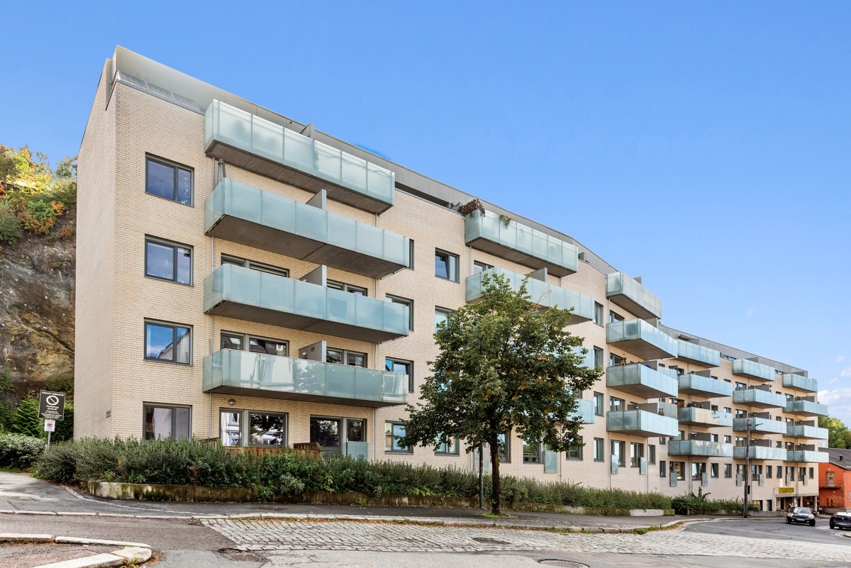 Fasade med 5 etasjer oppført i 2008. Galleribilde