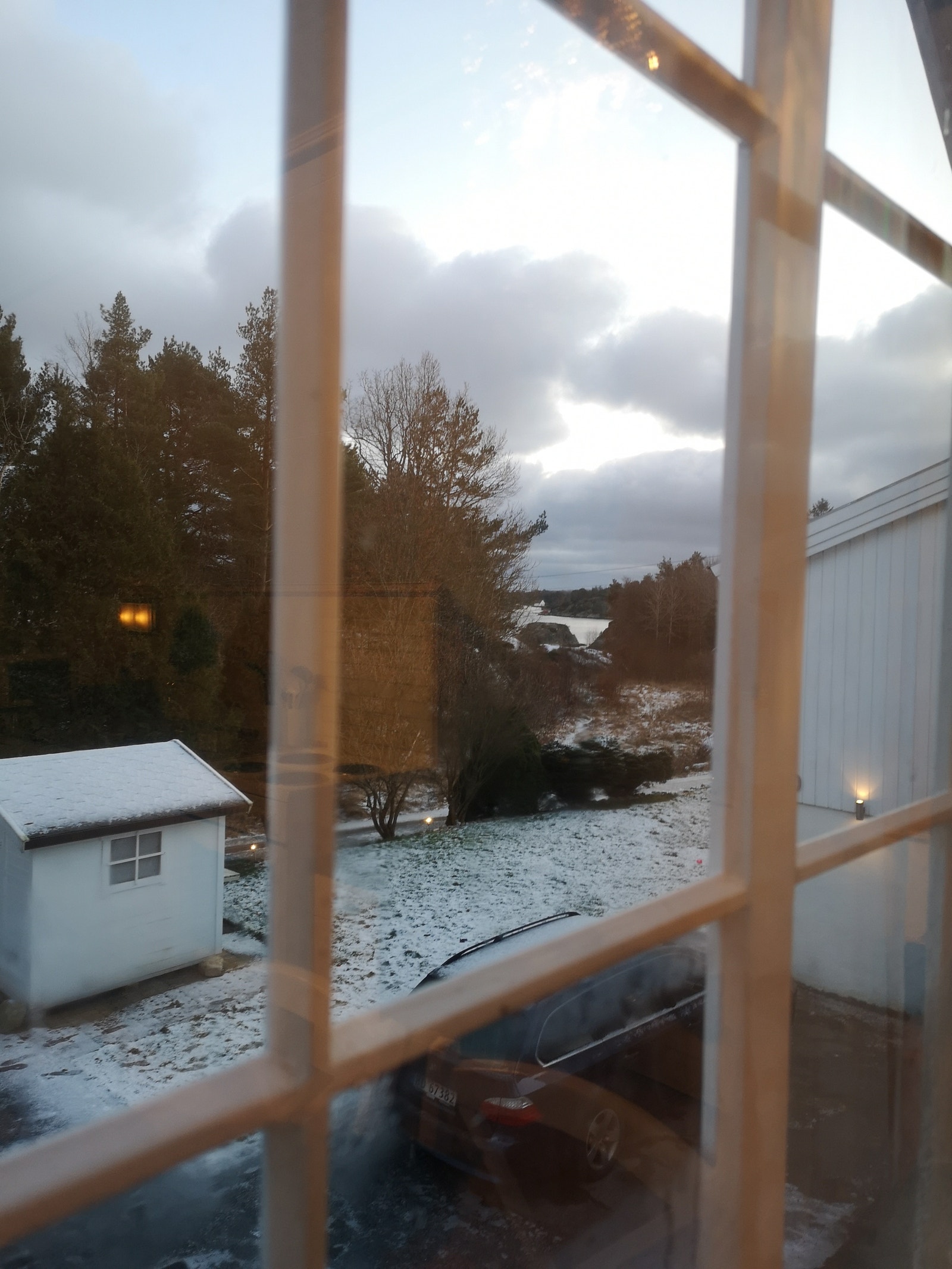 Fra stuevindu. Vinterstid.. Galleribilde