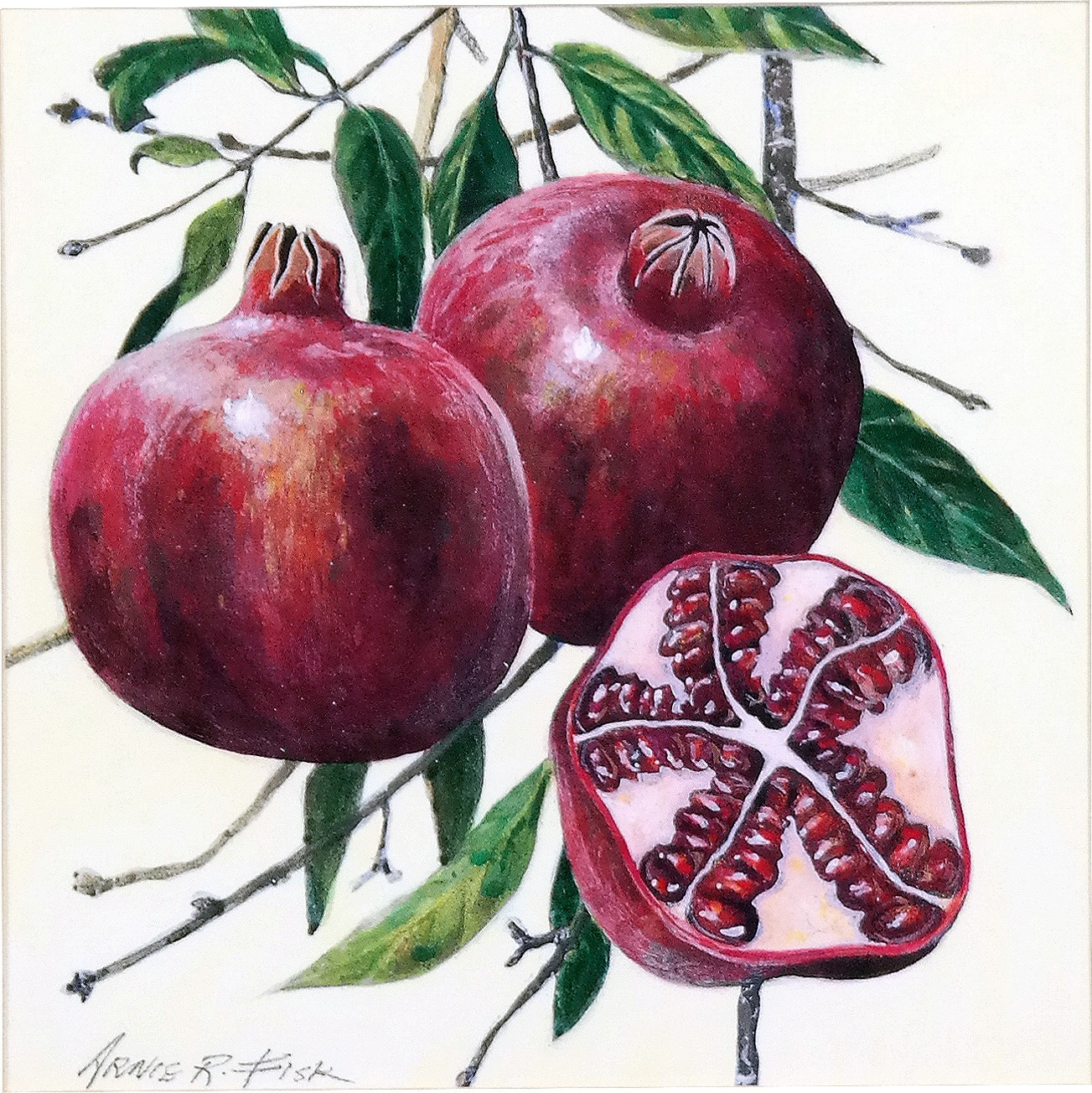 Akvarell og pen av «Arnie R. Fisk» (1949 -) Kanadisk kunstner ..., حجم الصورة 1303x1304