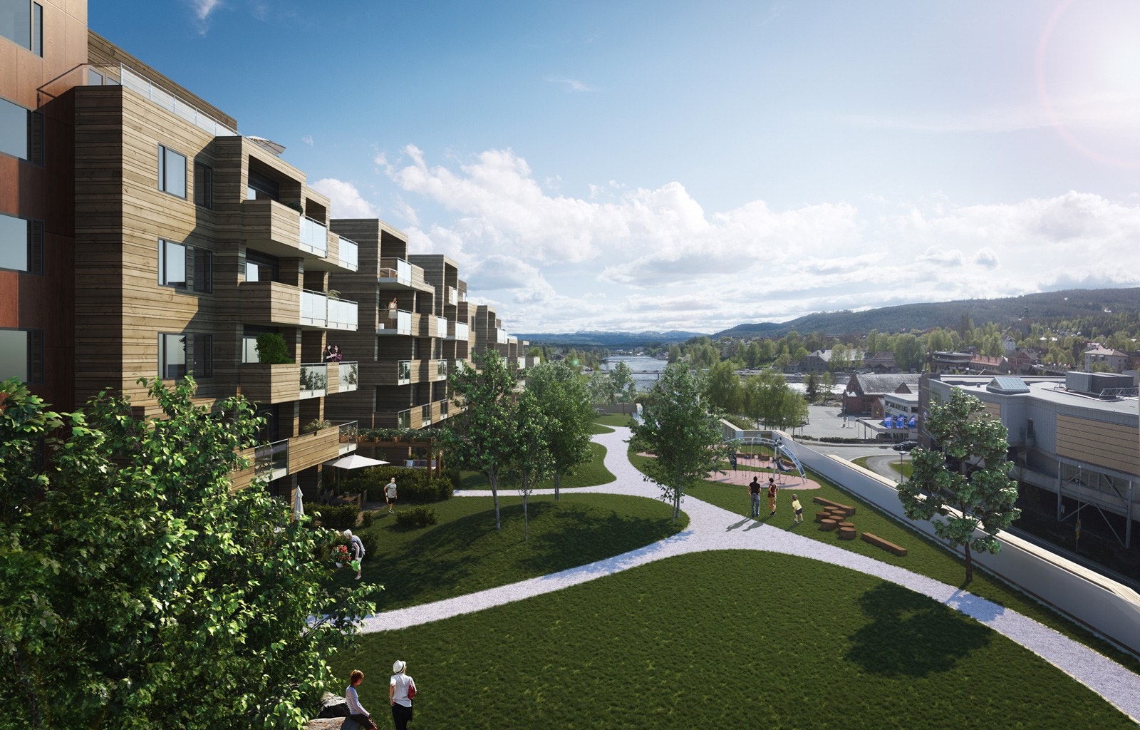 Sølvparken. Plass for avslapping og adspredelse Galleribilde