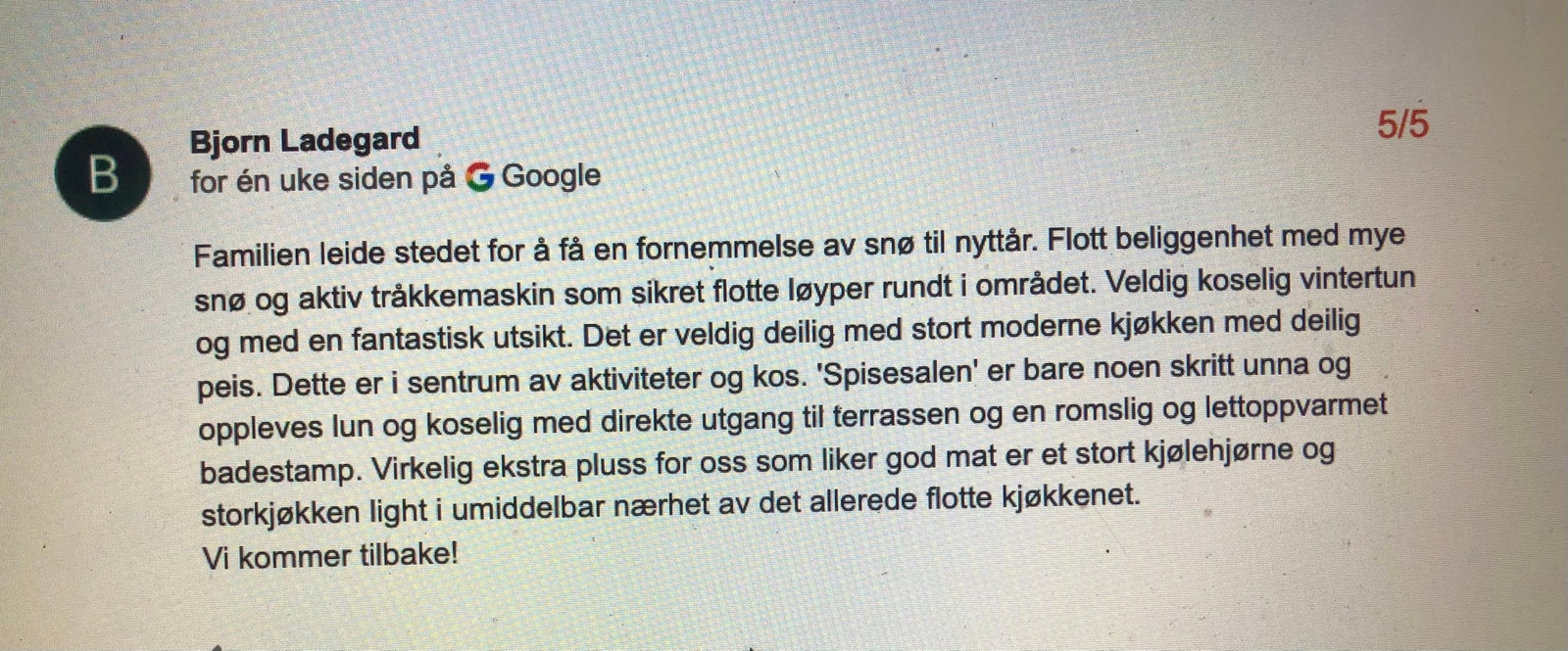 Tilbakemelding fra fornøyde kunder Galleribilde