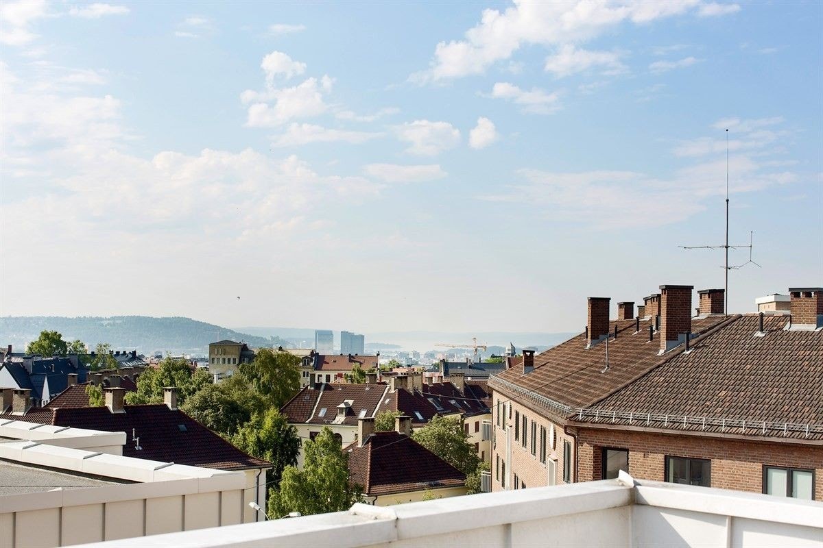 Det finnes to felles takterrasser i borettslaget Galleribilde