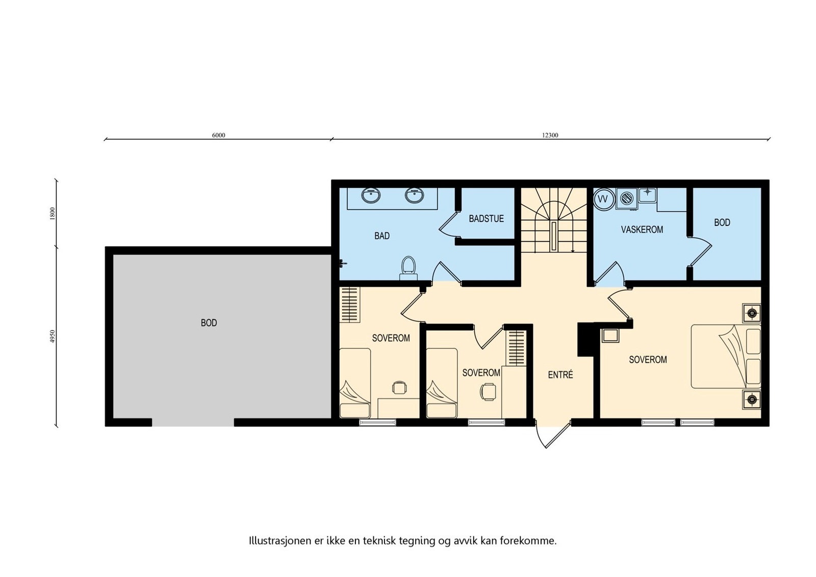 1. etasje hovedhus Galleribilde