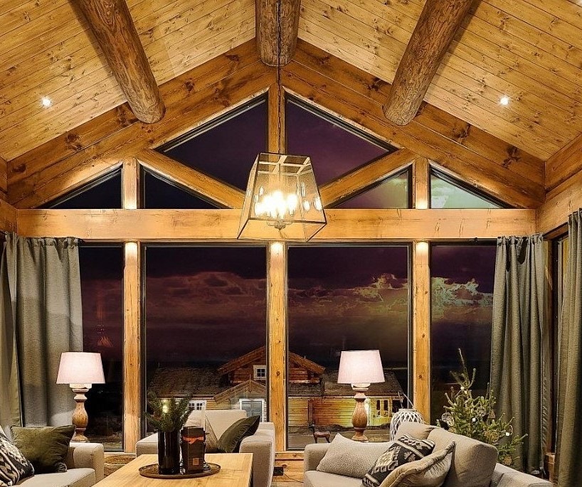 Timberframe gir store vindusflater Galleribilde