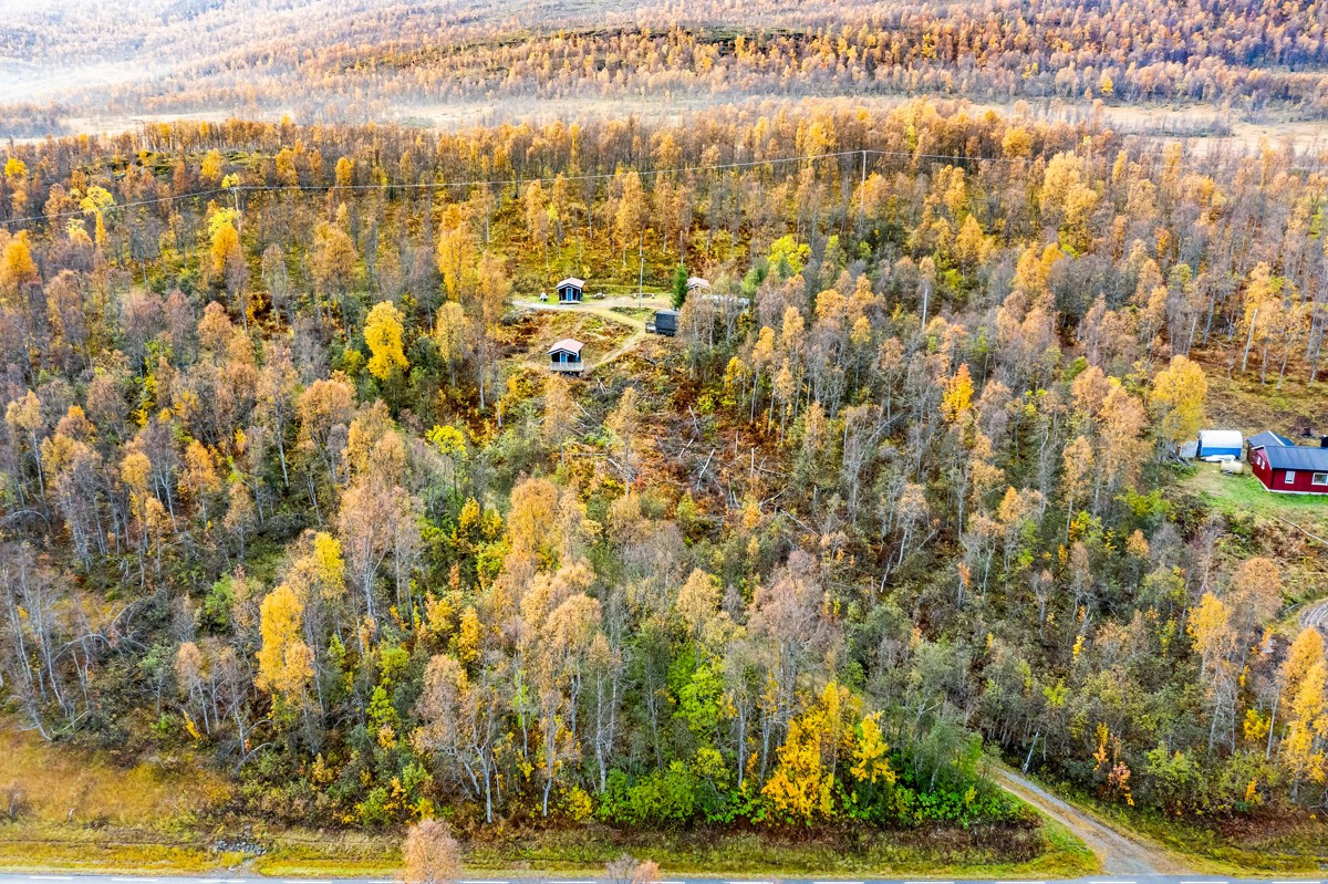 Stor eiendom med 3 hytter og et sanitærbygg i naturskjønne omgivelser i Laksvatn!