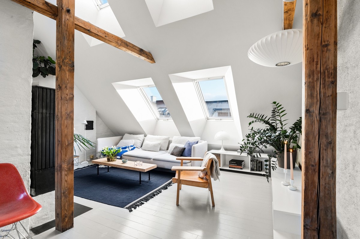 Loftstue med svært gode lysforhold. Galleribilde