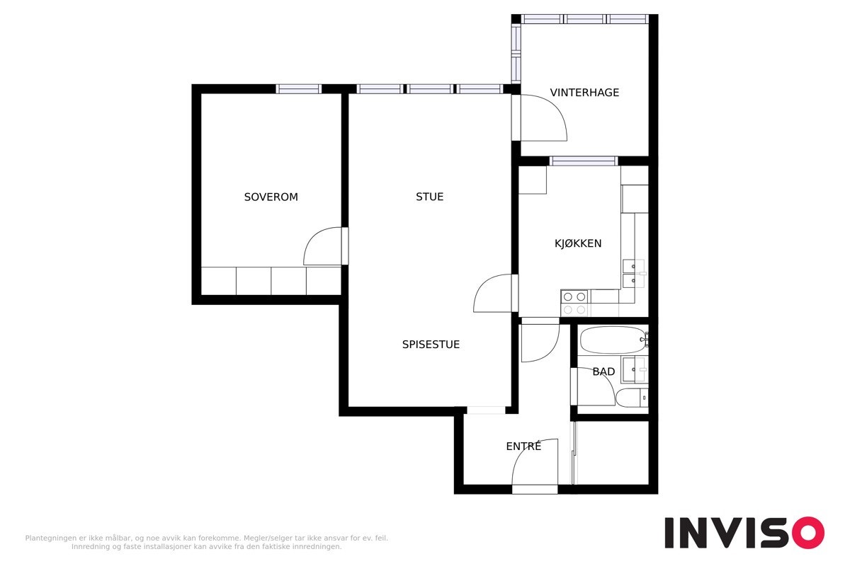 Vi starter med plantegningen slik at du får orientert deg i boligen. Galleribilde