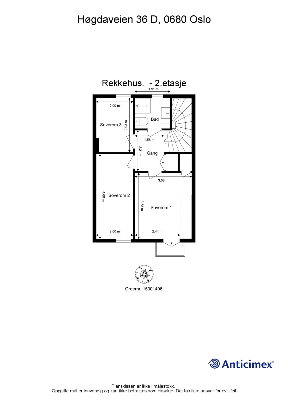 Plantegning 1.etg. (P-rom: 45 kvm) Galleribilde