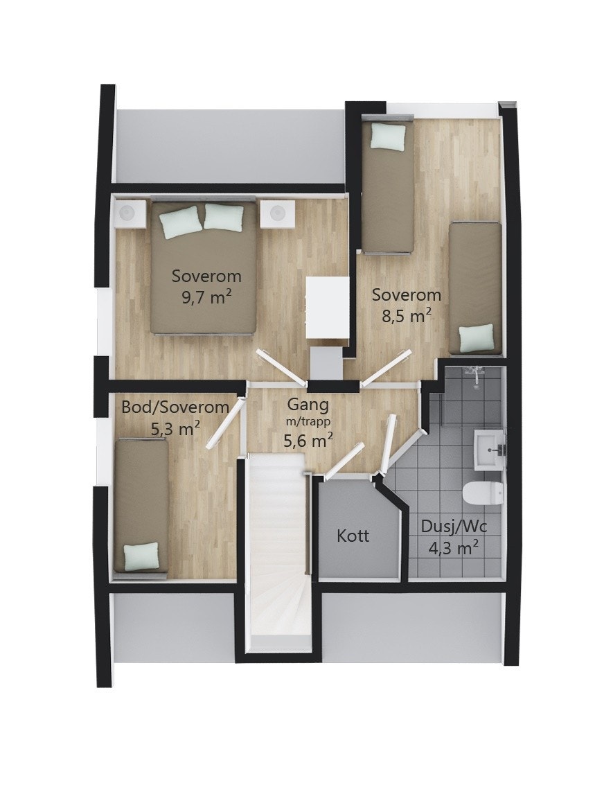 Endeleilighet plan 2 Galleribilde