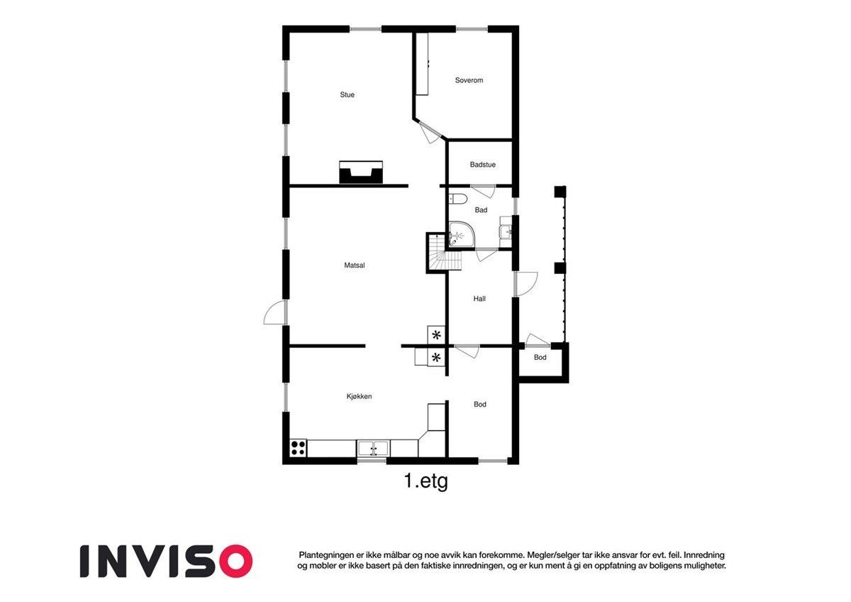 Plantegning 1. etasje Galleribilde