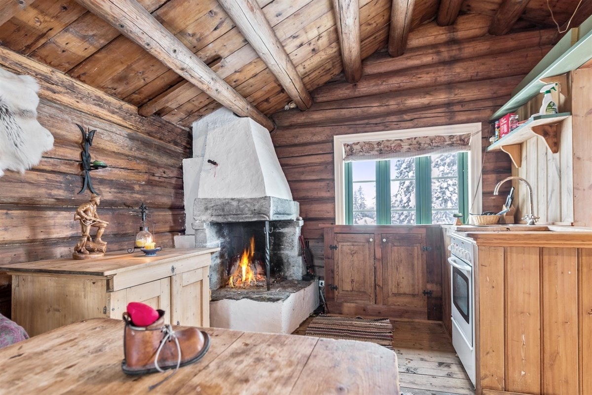 Anneks - Stue/ kjøkken med hyggelig peis Galleribilde