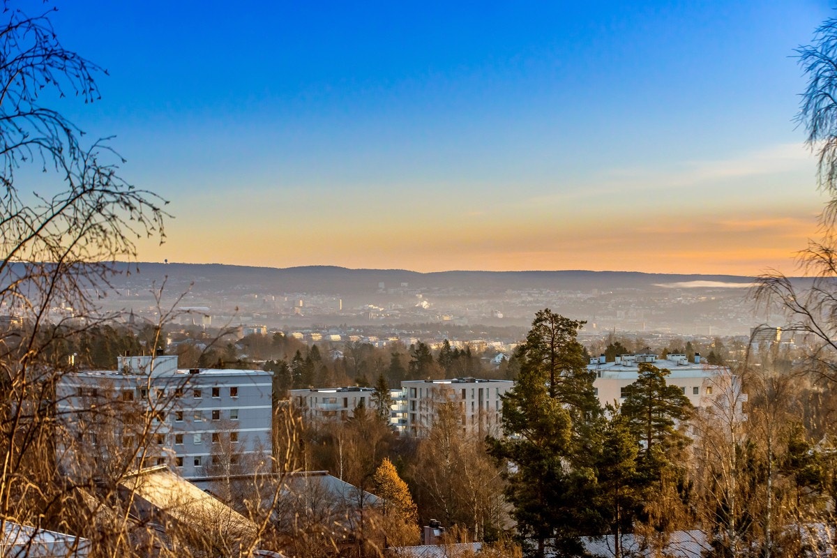 Utsikt fra balkongen Galleribilde