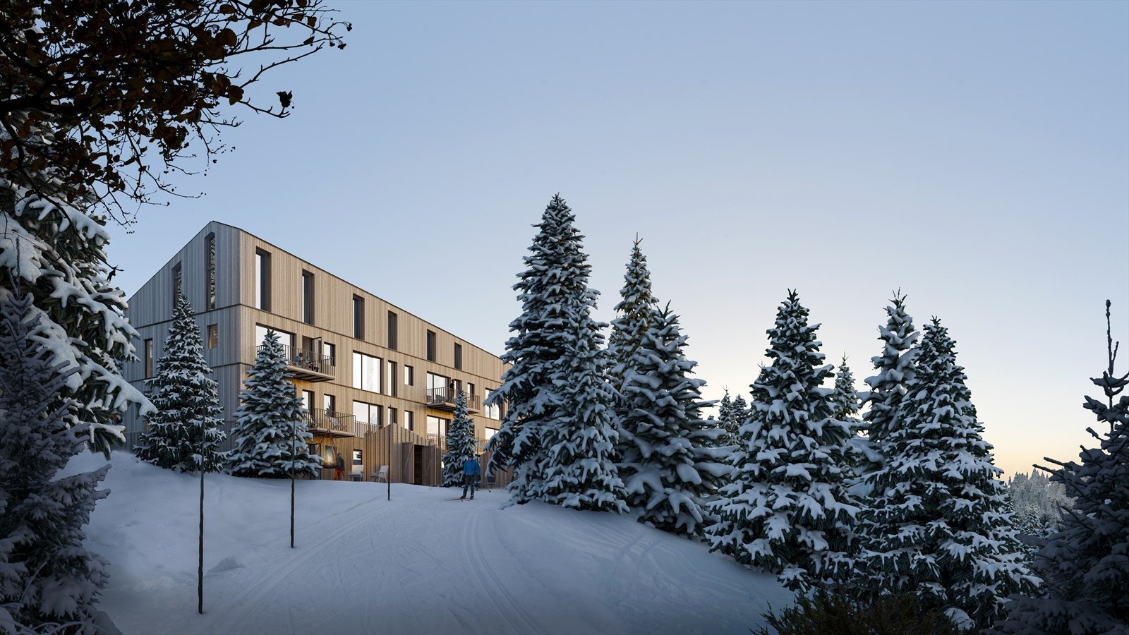 Velkommen til Vardefjell 1 som er første byggetrinn av den planlagte Fjellparken på Høgevarde (3D perspektiv, avvik kan forekomme) Galleribilde