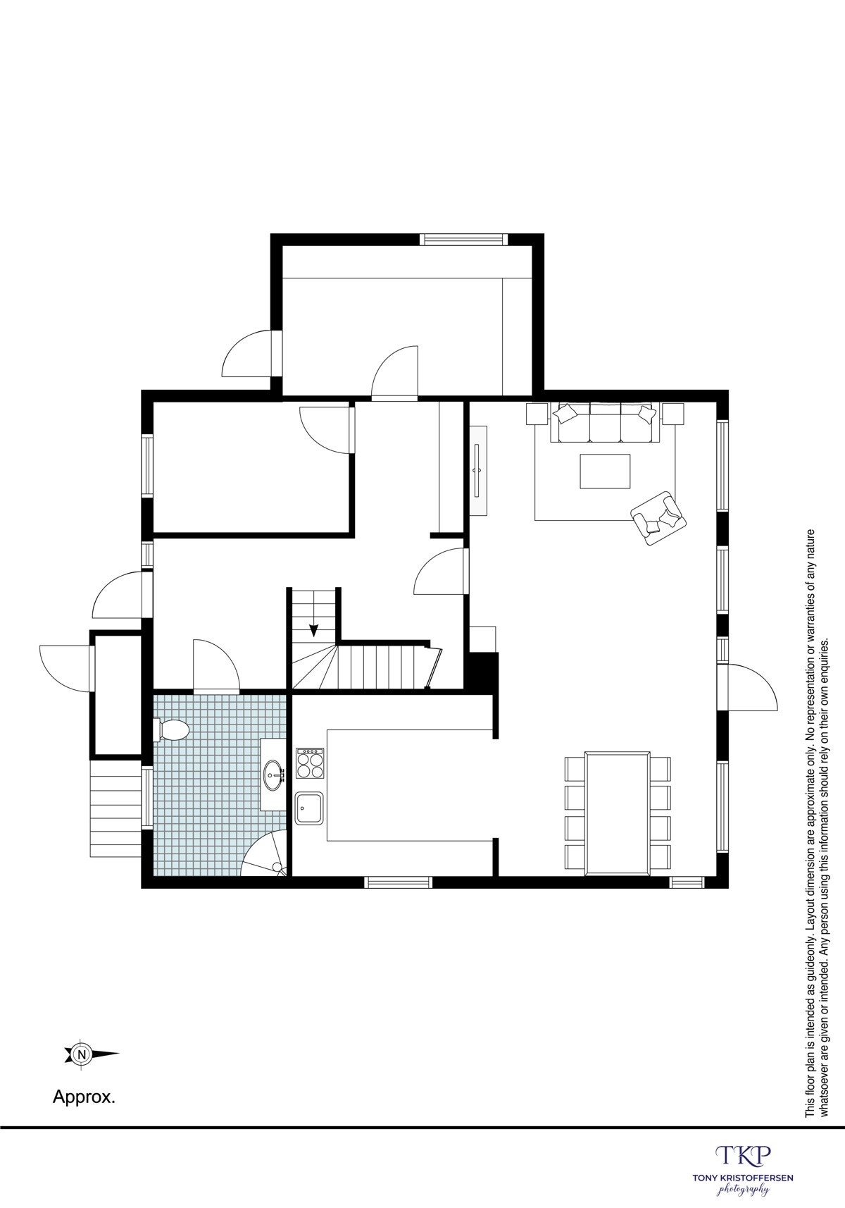 Plantegning første etasje Galleribilde