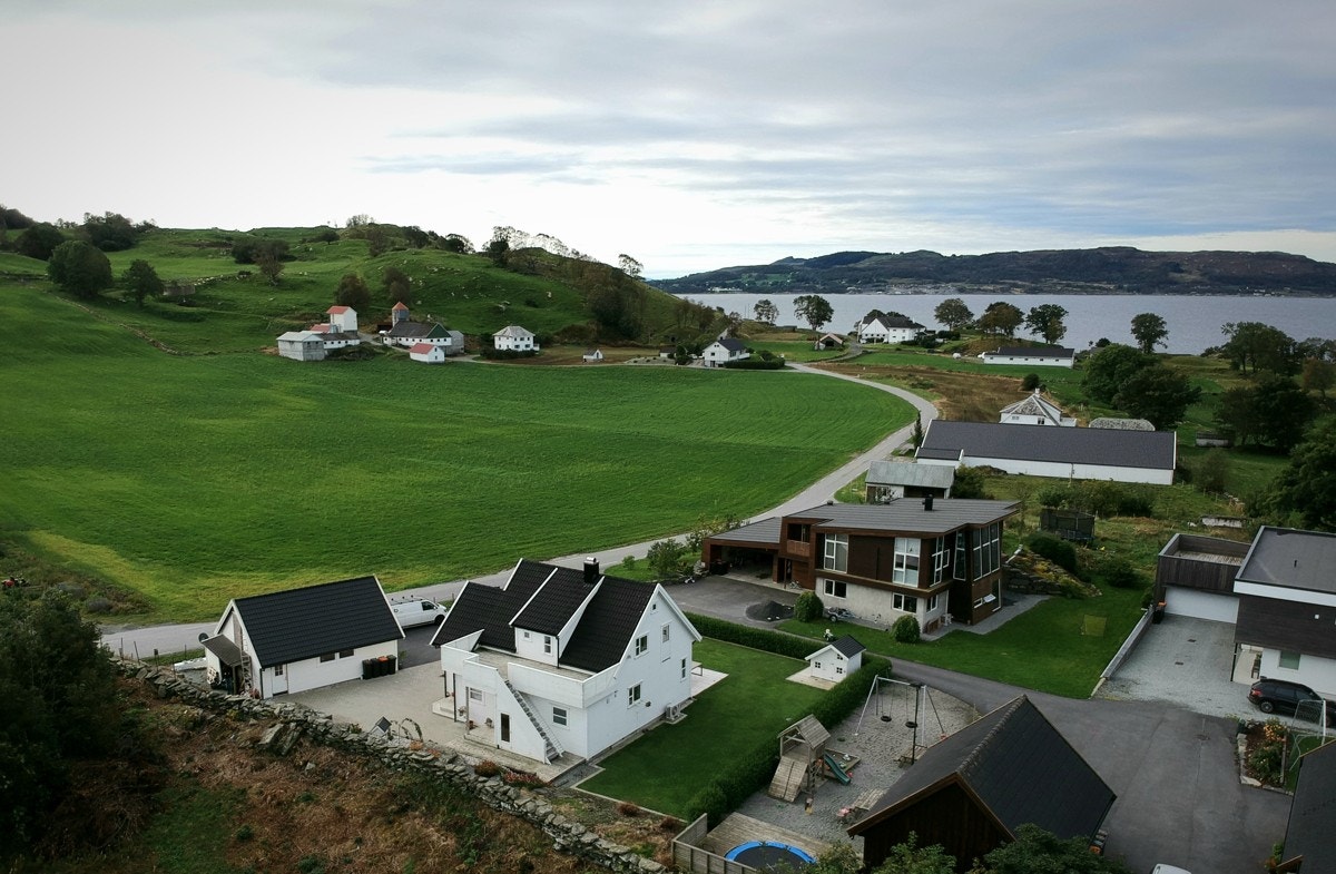 Området dronefoto Galleribilde