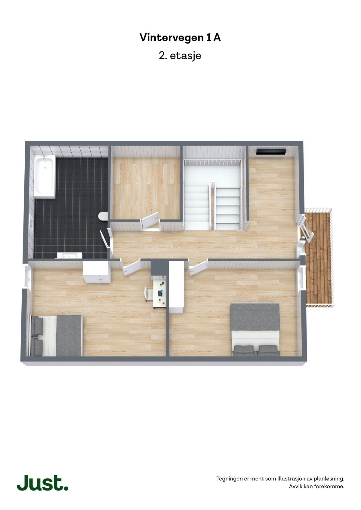 Planskisse 2.etasje 3D