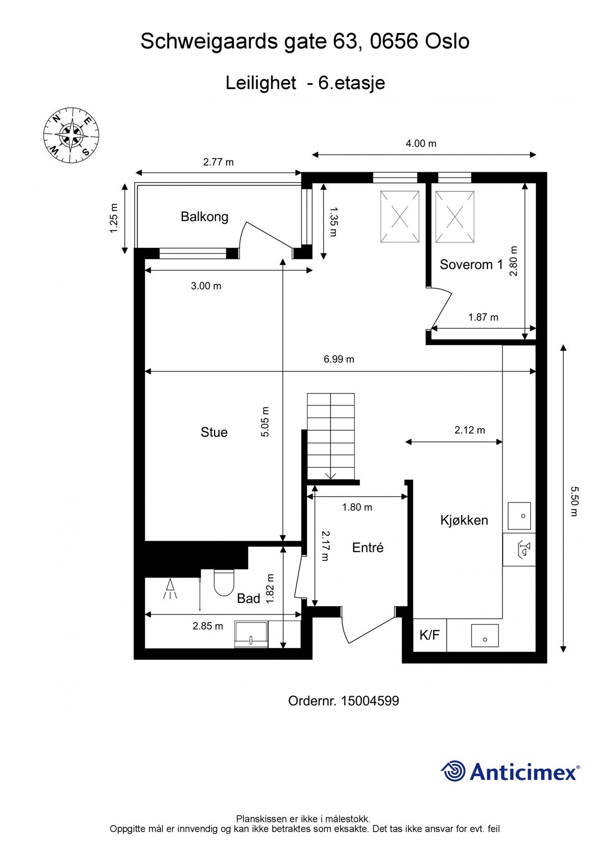 Planskisse 1. etasje Galleribilde