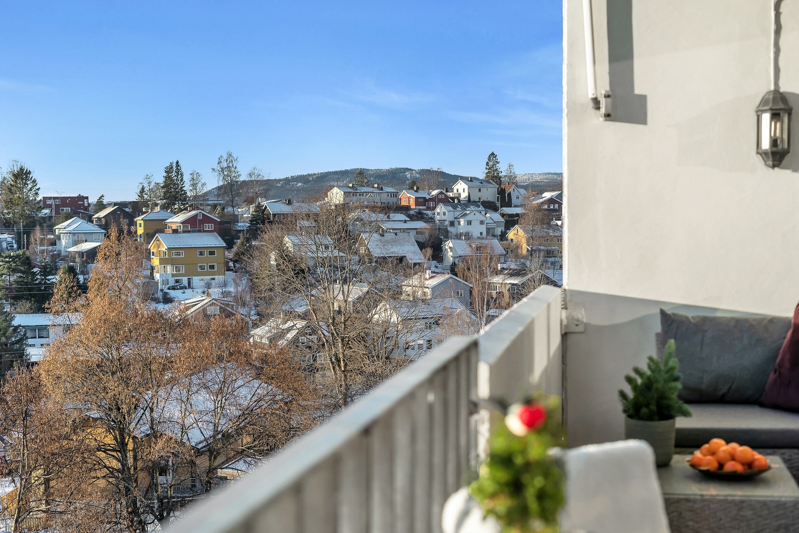 Flott utsikt fra balkongen Galleribilde