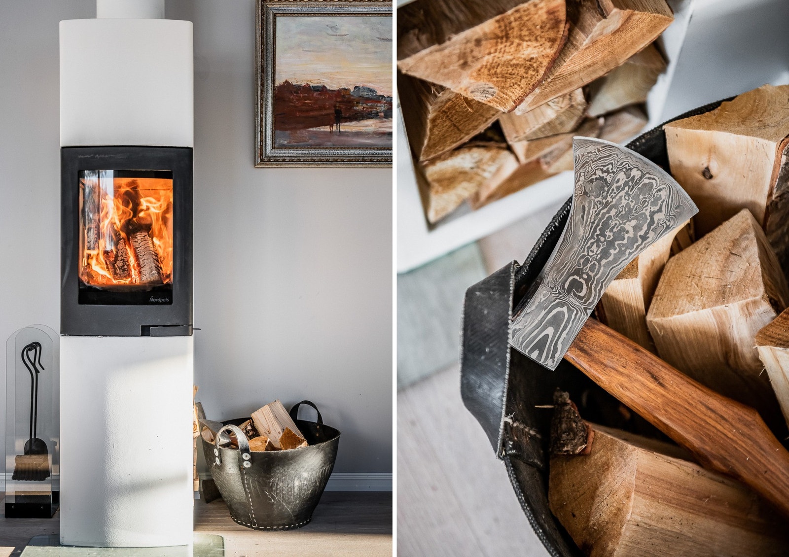 Dekorativ peisovn som vil bidra med lun varme. Galleribilde