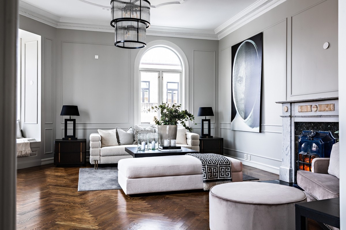 Leiligheten ble omfattende pusset opp i 2017 . Galleribilde