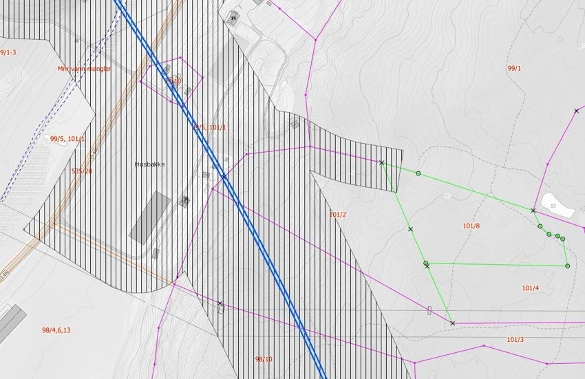 Togtrasé Intercity - Vestre løp Galleribilde