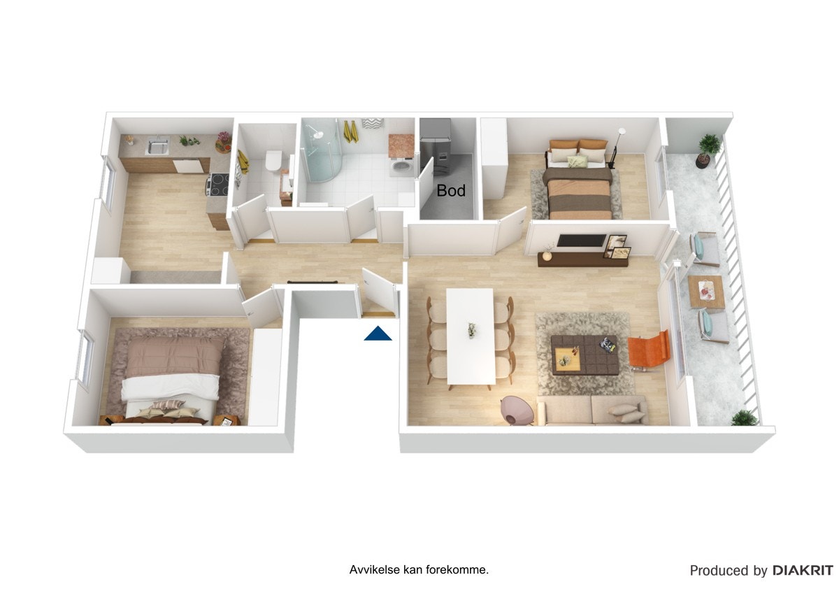 Plantegning 3D Galleribilde