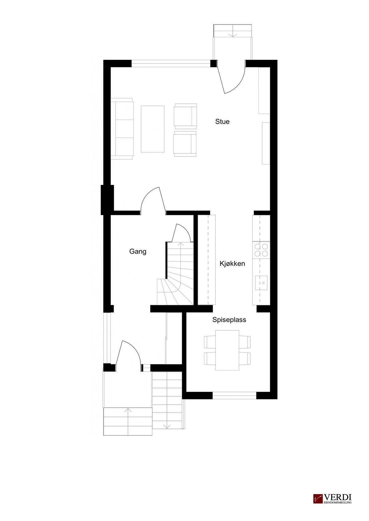 Planløsning 1. etg Galleribilde