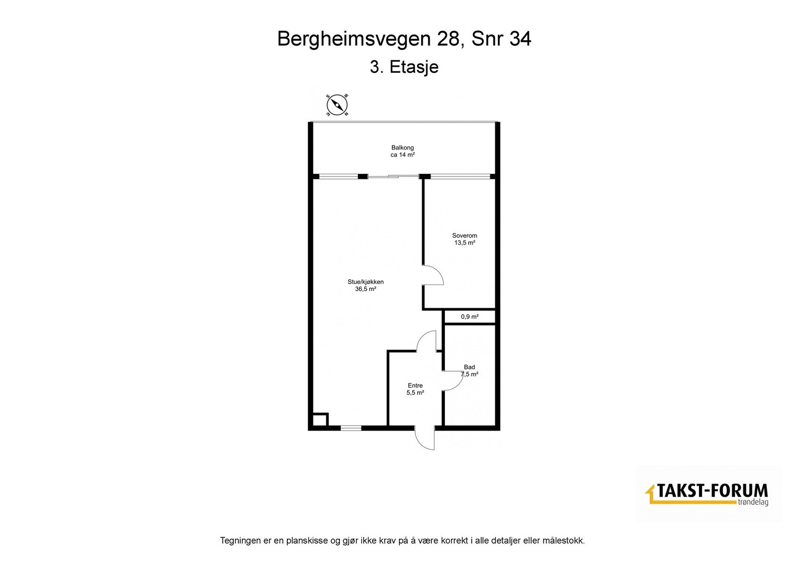 Planskisse 3.etasje. Galleribilde
