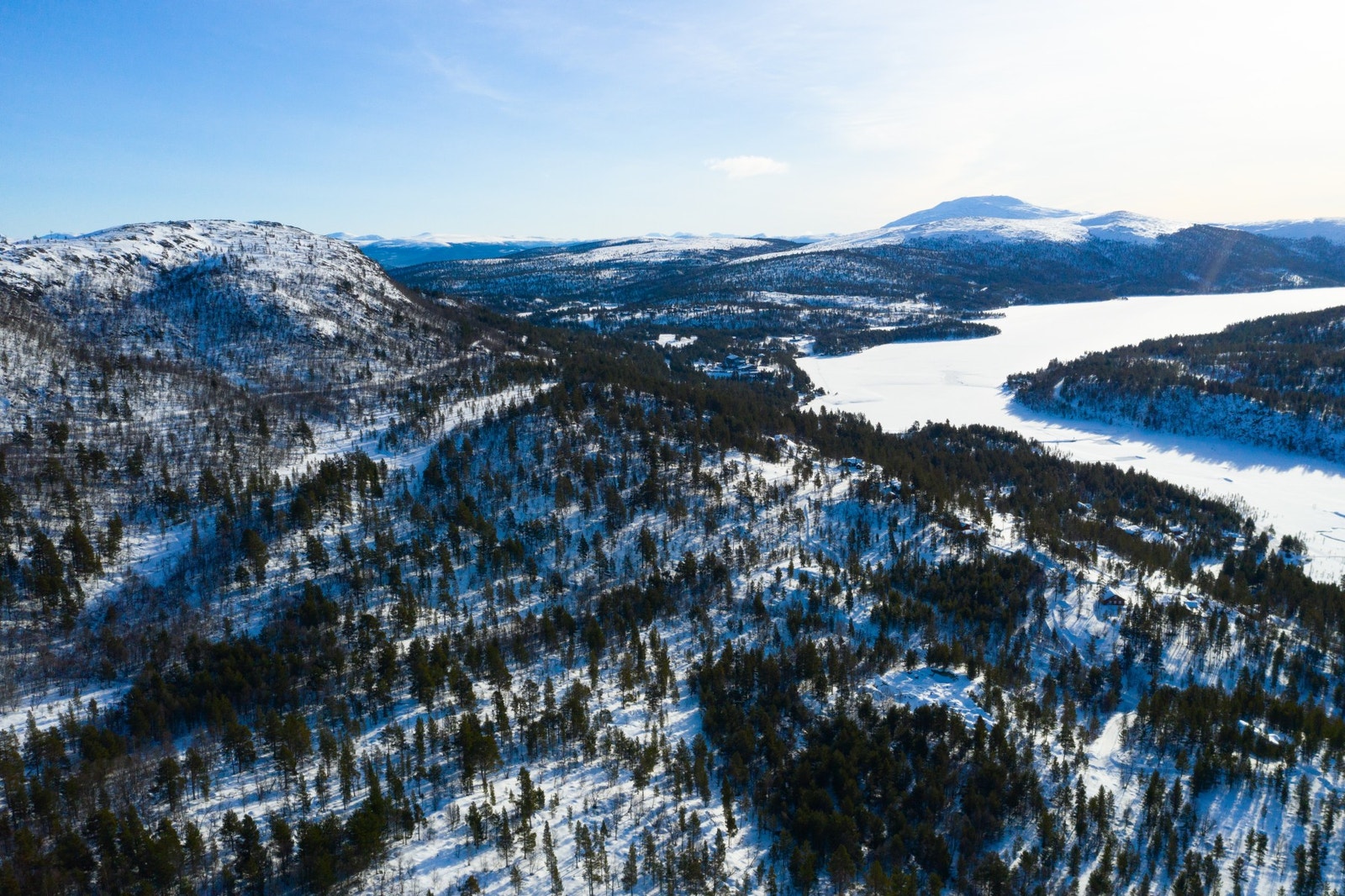Dronebilde over området Galleribilde