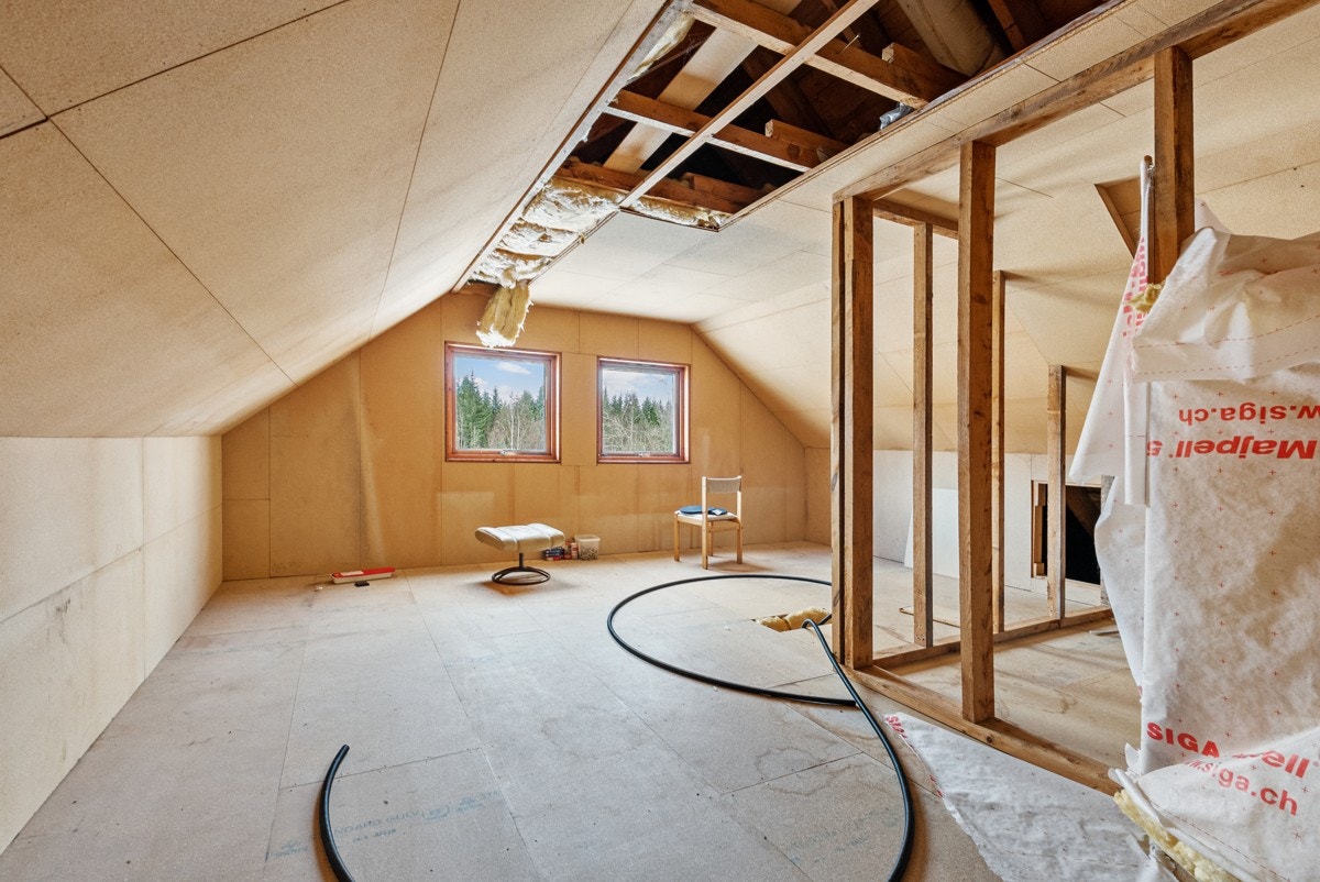 Loftet er delvis innredet Galleribilde