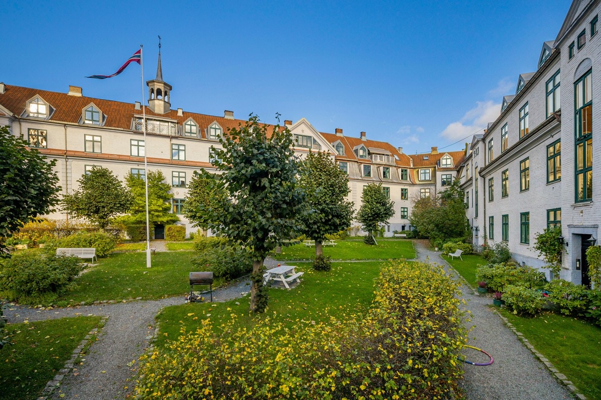 Sesongbilde av gårdsrommet. Galleribilde