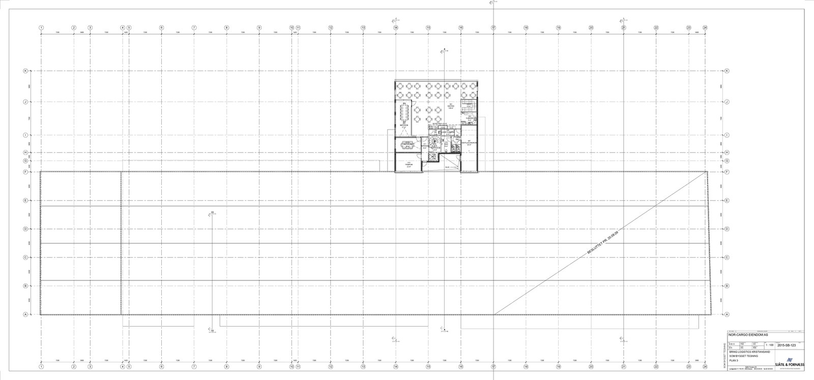Plantegning 3 etg. Galleribilde
