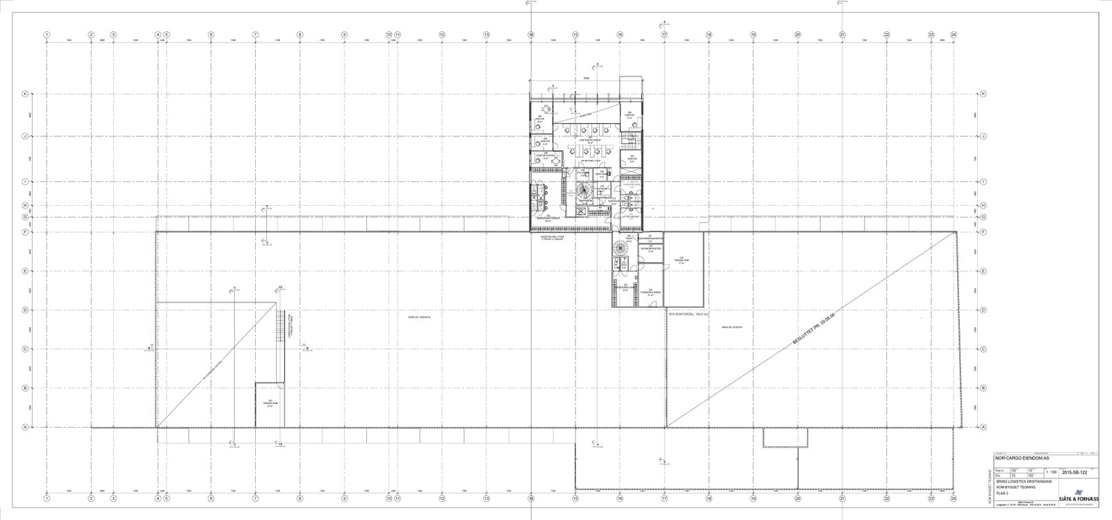 Plantegning 2 etg. Galleribilde