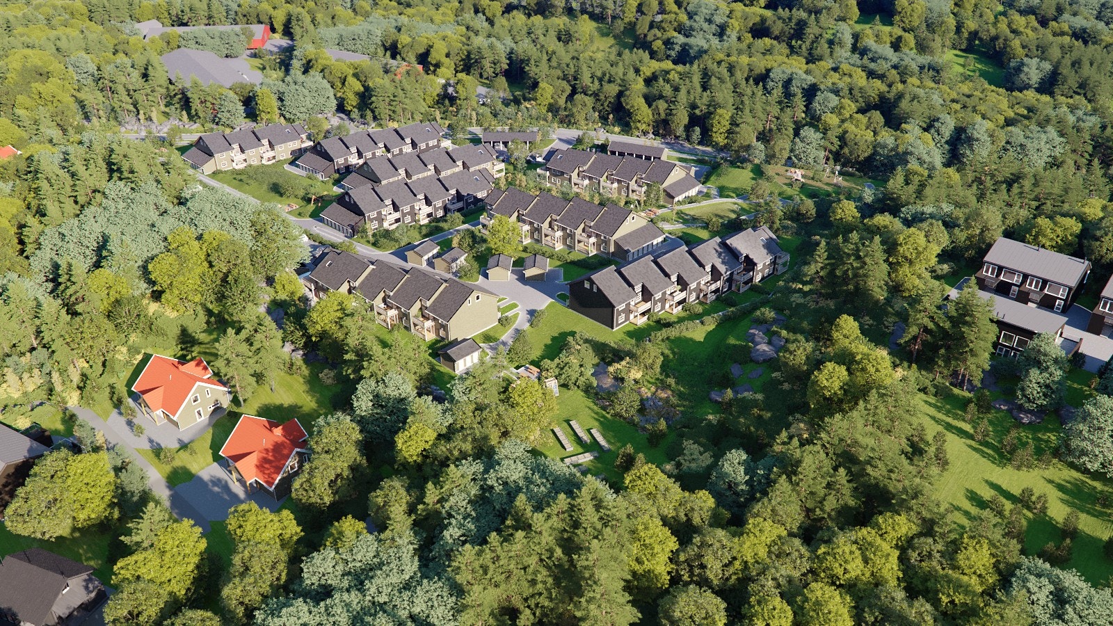 I sentrum av Tjøme kommer det et nytt nabolag. Galleribilde