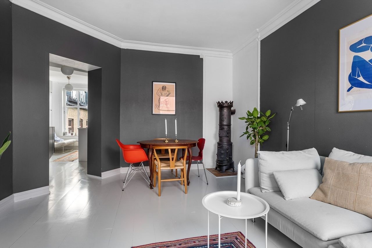 Romselig stue med fine detaljer Galleribilde