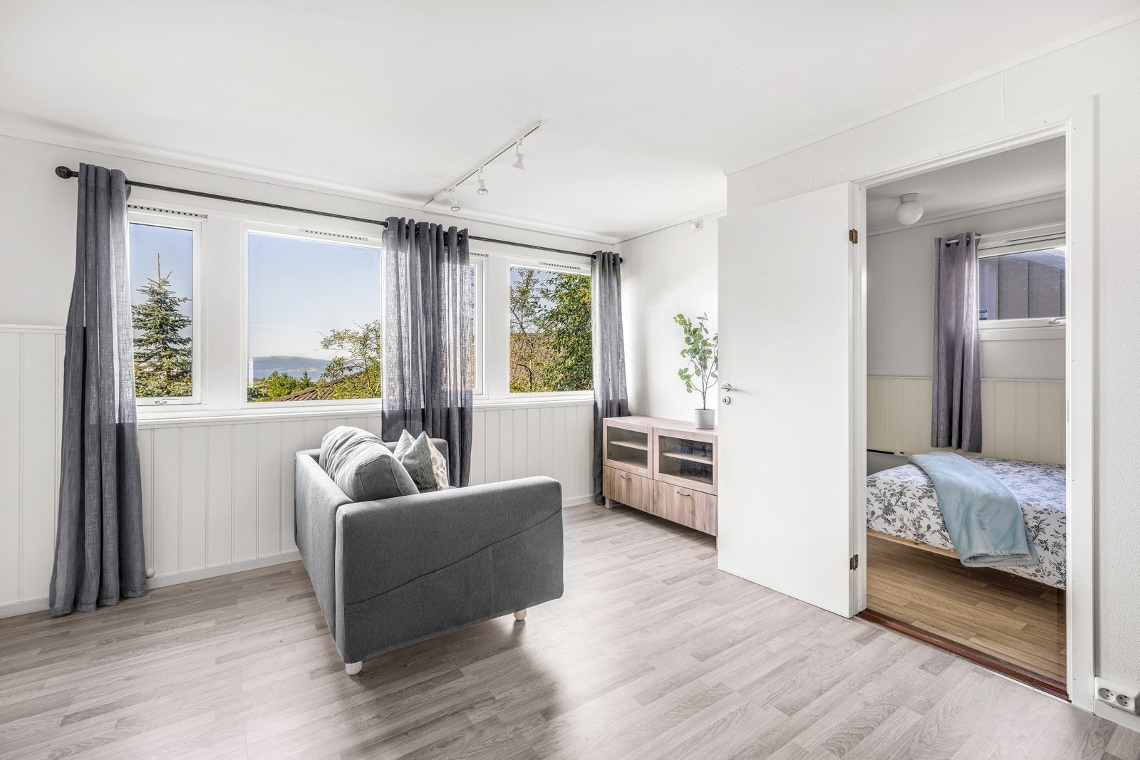 Stue med utsikt Galleribilde