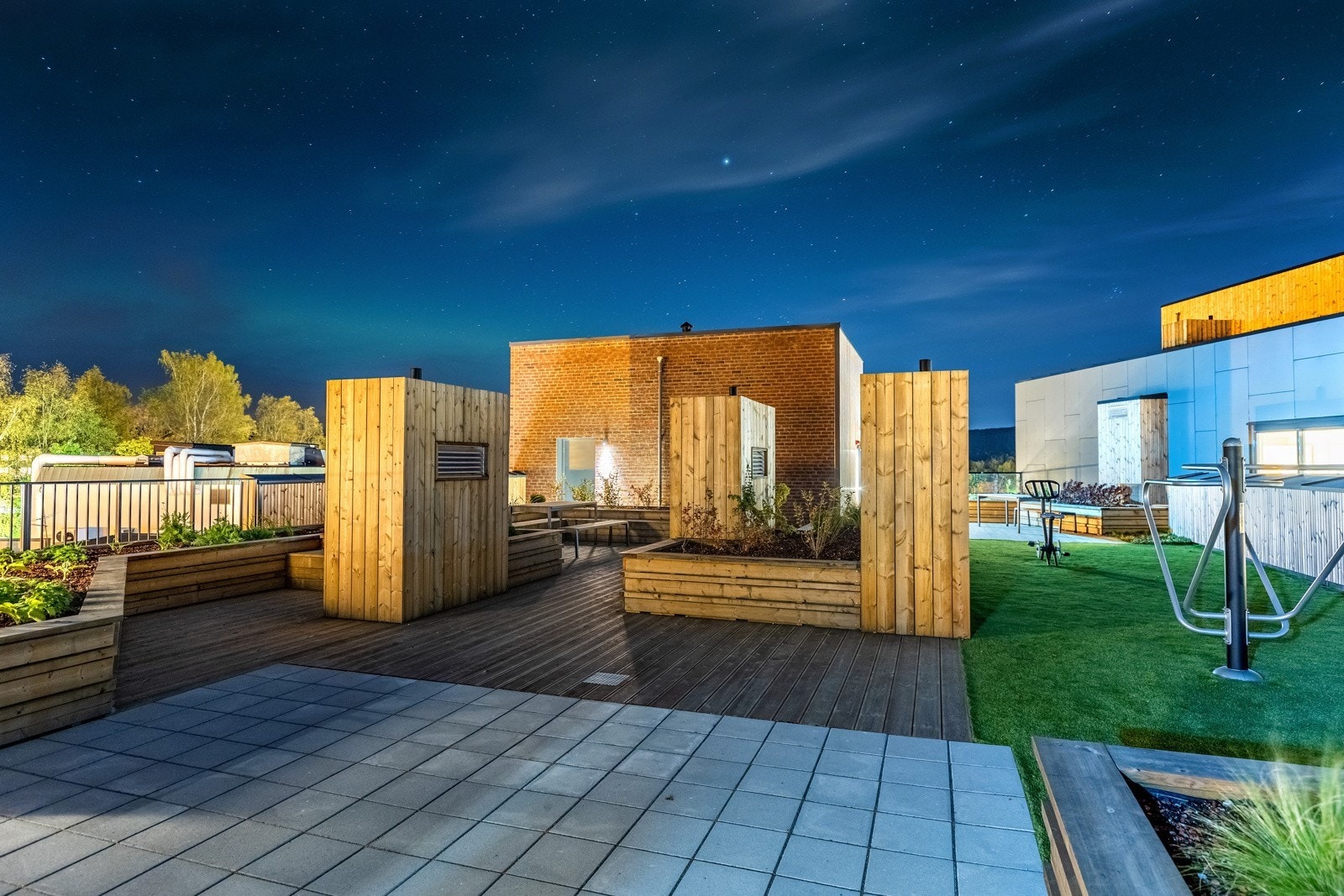 Flott felles takterrasse Galleribilde
