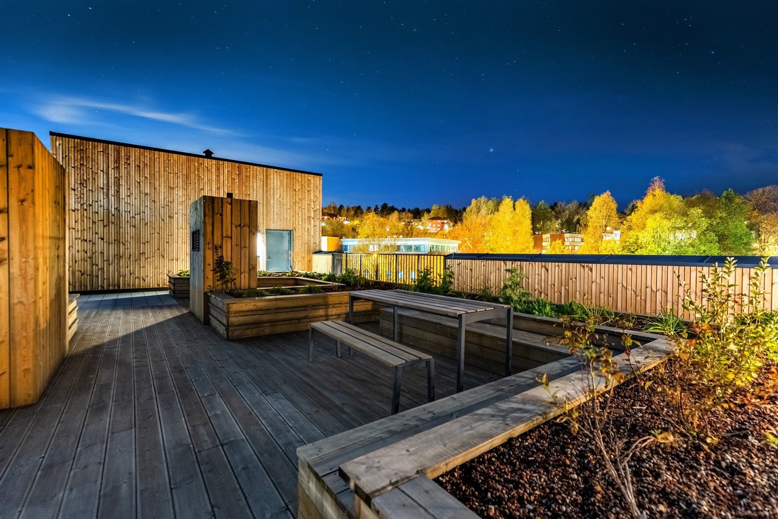 Flott felles takterrasse Galleribilde