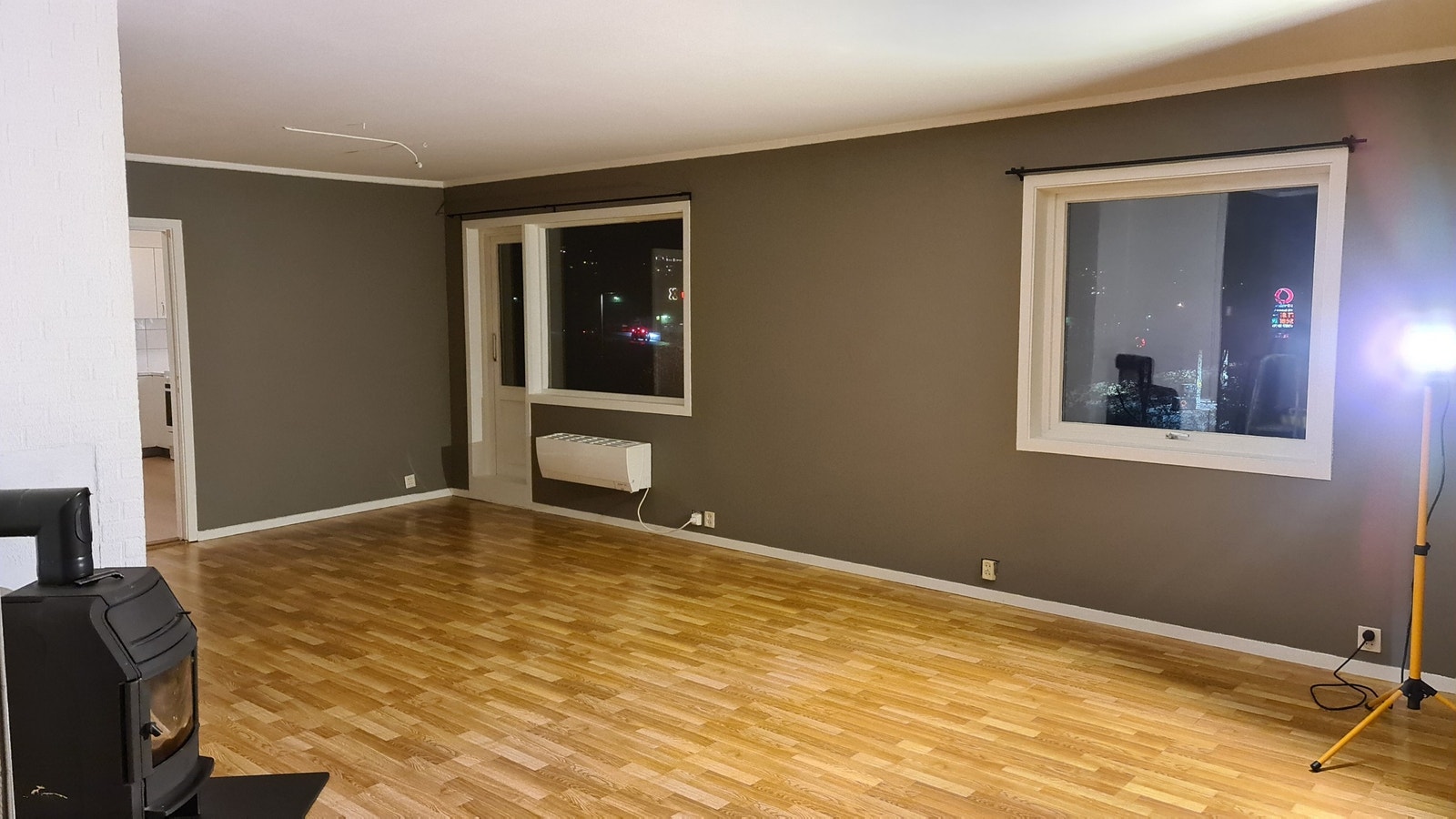 Stue, med gardinstenger Galleribilde