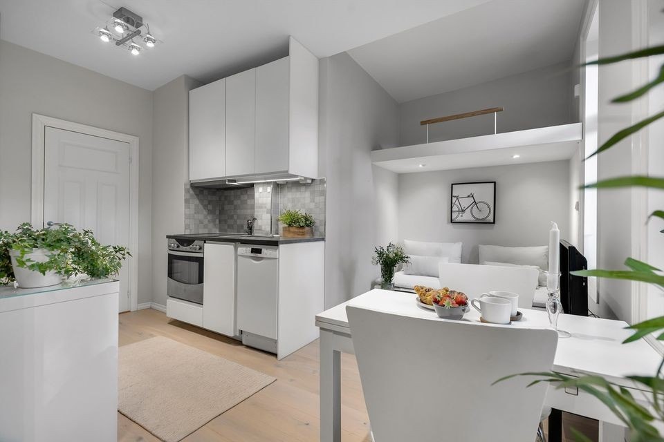 Lys og moderne hybel pusset opp i 2017 Galleribilde