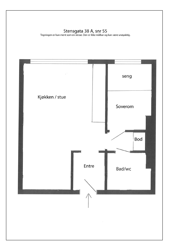 Planskisse leilighet Galleribilde