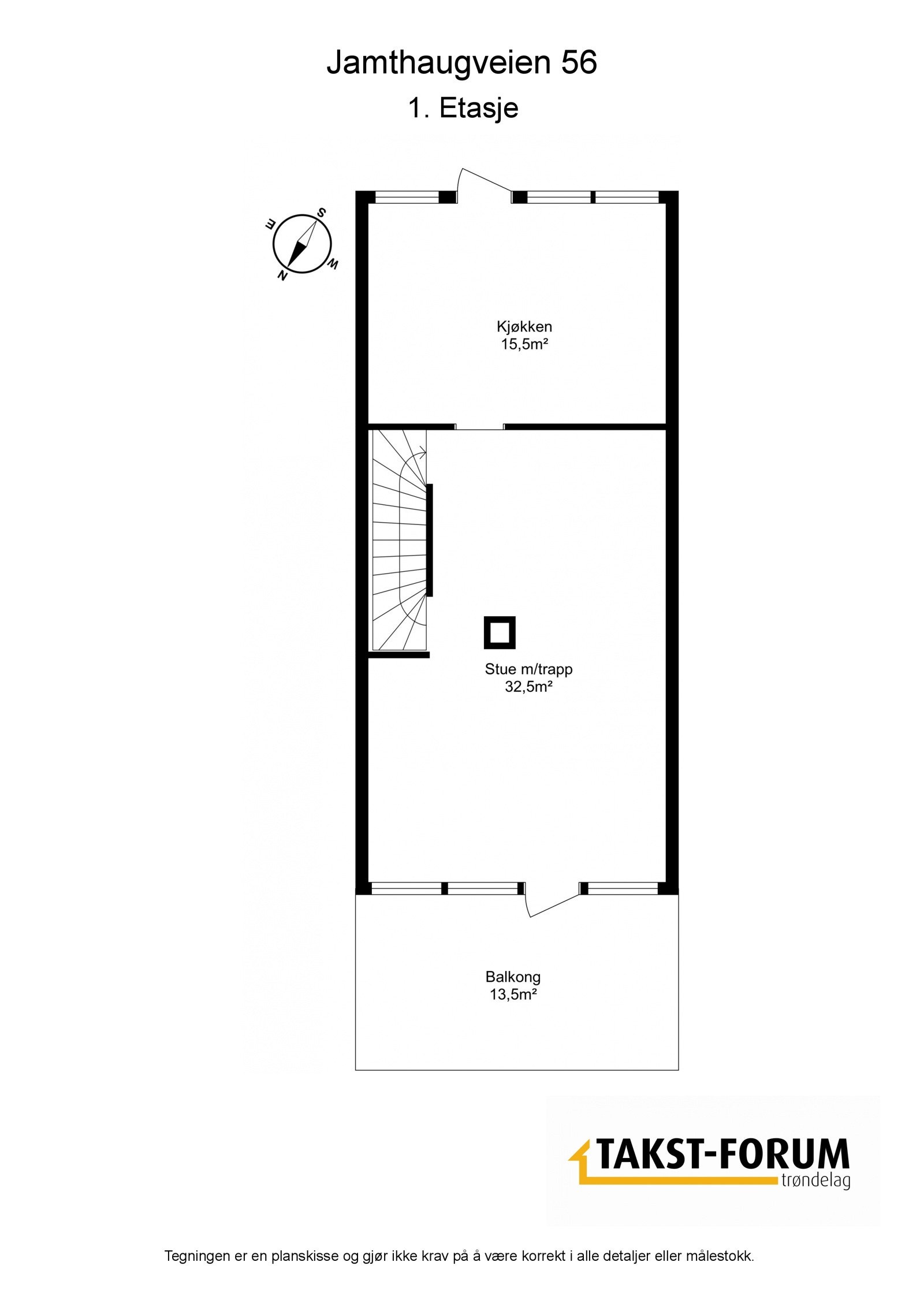 Planskisse 1. etasje Galleribilde