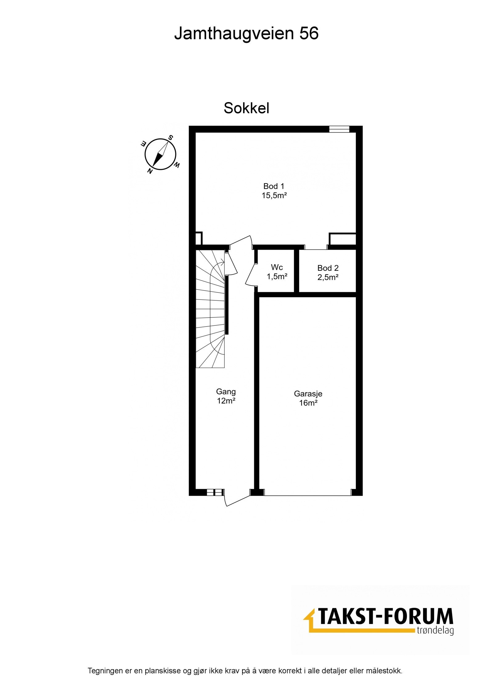 Planskisse sokkel Galleribilde