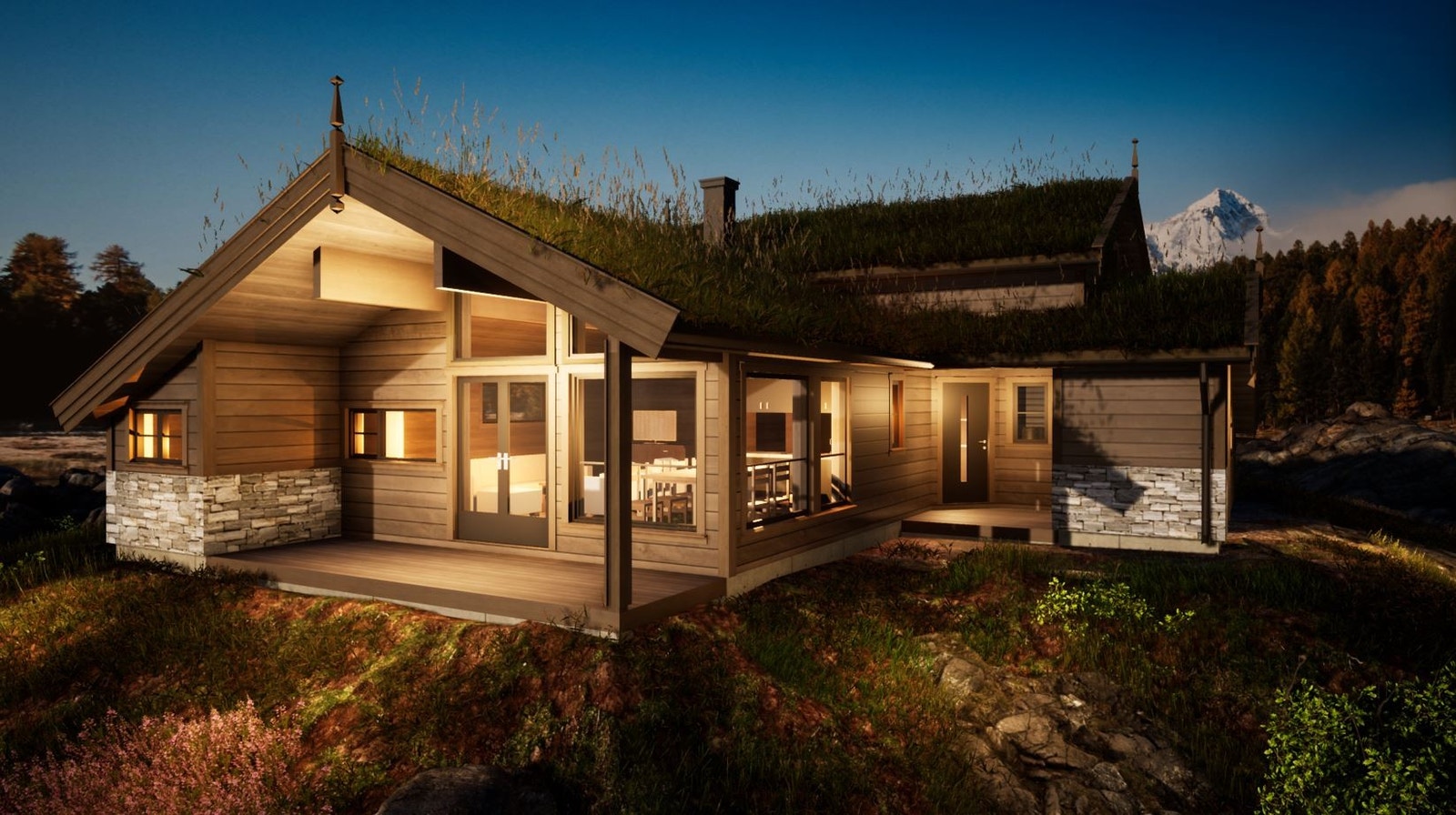 Skogfiol hytte Galleribilde