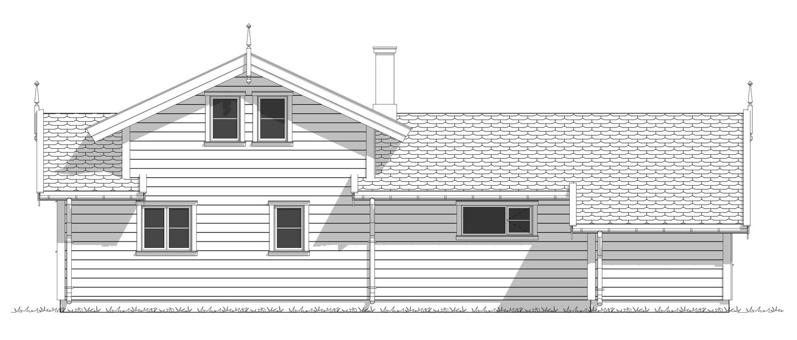 Skogfiol fasadetegning Galleribilde