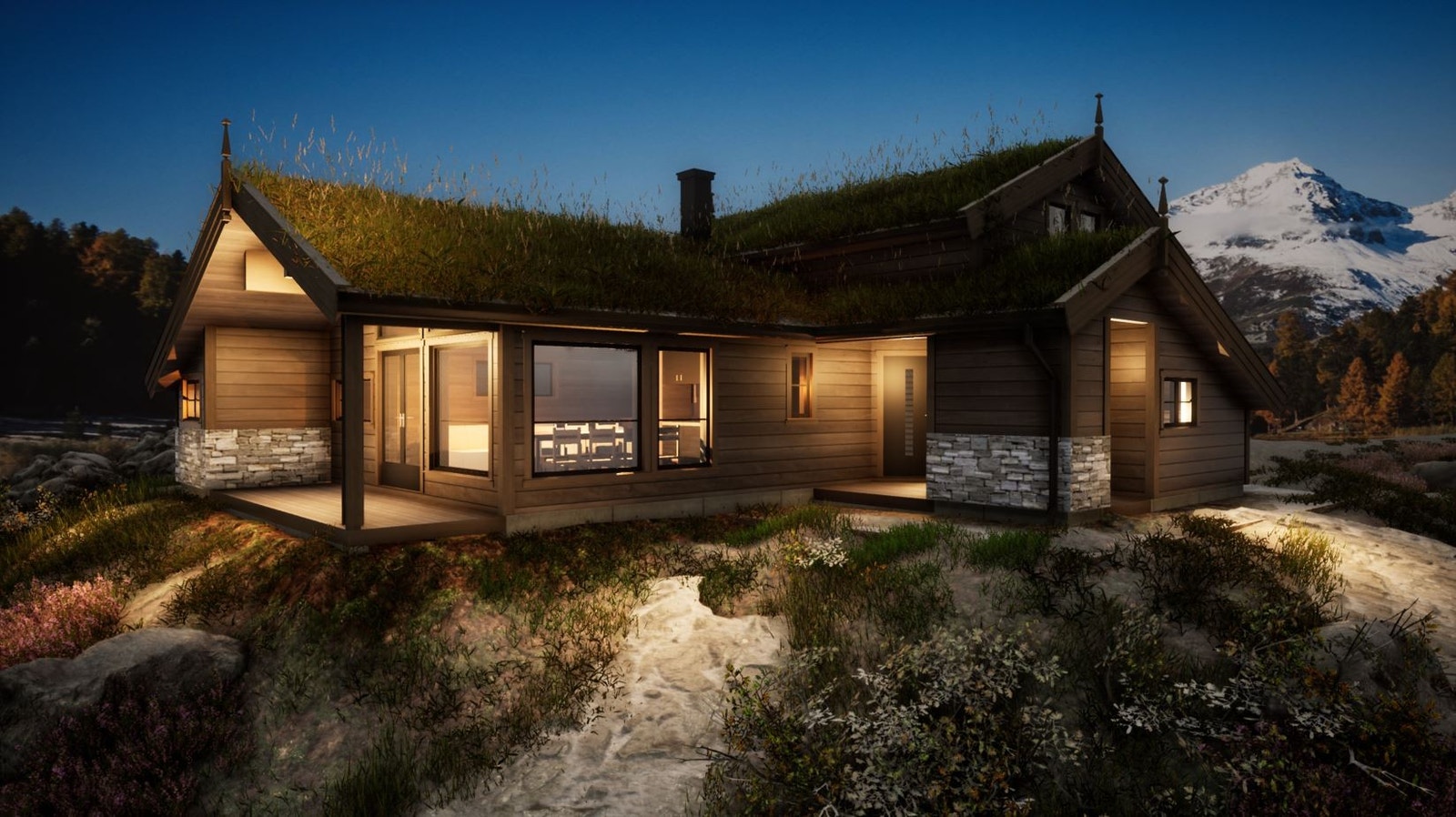 Skogfiol hytte Galleribilde