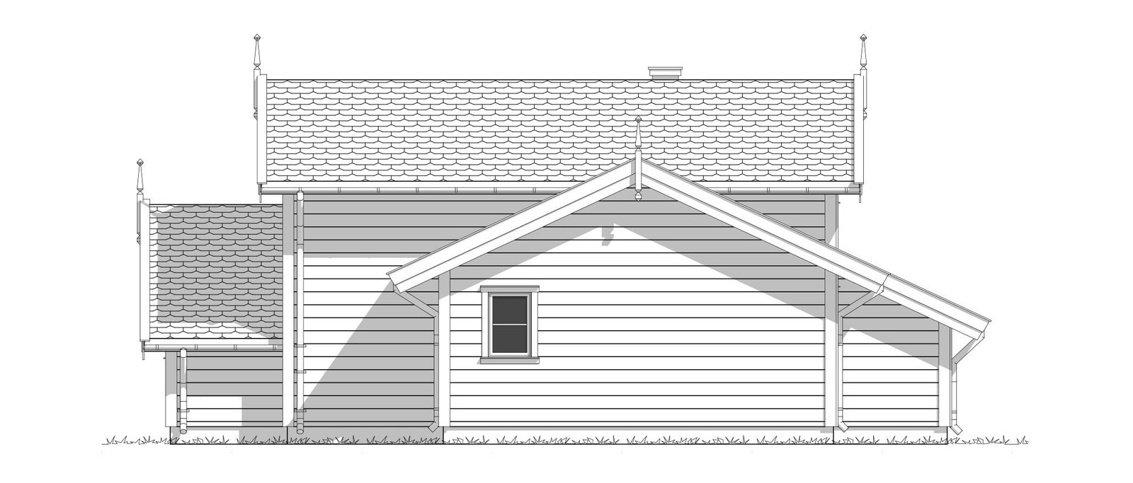 Skogfiol fasadetegning Galleribilde